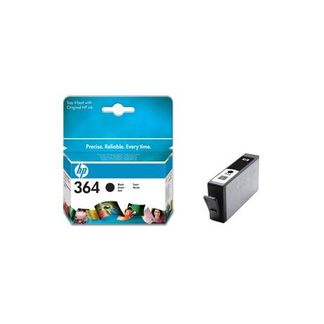 HP 364 - Black - original - ink cartridge - for Deskjet 35XX; Photosmart 55XX, 55XX B111, 65XX, 65XX B211, 7510 C311, B110, Wireless B110 - 5