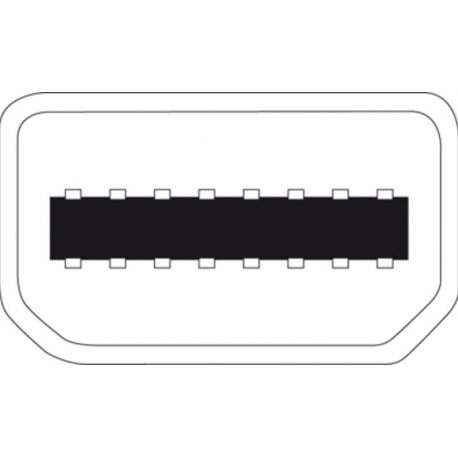 ASSMANN - DisplayPort cable - Mini DisplayPort (M) to DisplayPort (M) - 3 m - molded - white - for Apple iMac; Mac mini; Mac Pro; MacBook; MacBook Air; MacBook Pro - 1