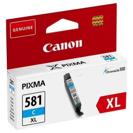 Canon CLI-581C XL - 8.3 ml - XL size - cyan - original - ink tank - for PIXMA TS6251, TS6350, TS6351, TS705, TS8252, TS8350, TS8351, TS8352, TS9550, TS9551 - 1