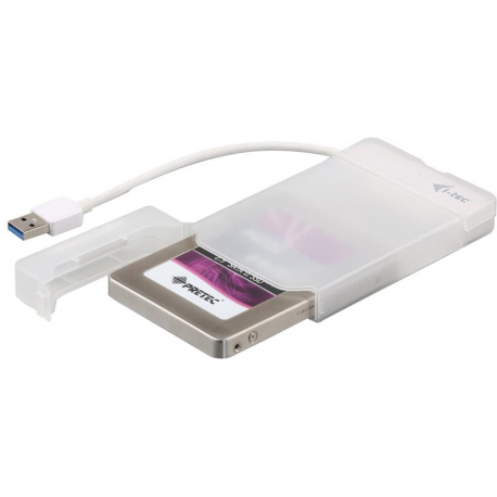 i-Tec MySafe Advance - Storage enclosure - 2.5" - SATA 6Gb / s - USB 3.0 - white - 2
