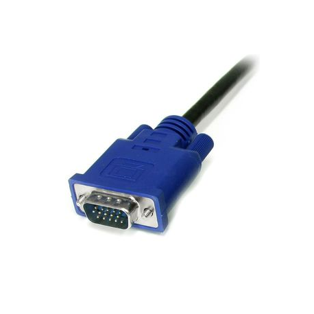StarTech.com 3-in-1 Ultra Thin PS / 2 KVM Cable - Keyboard  /  video  /  mouse (KVM) cable - PS / 2, HD-15 (VGA) (M) to HD-15 (VGA) (M) - 6 ft - SVECON6 - Keyboard  /  video  /  mouse (KVM) cable - PS / 2, HD-15 (VGA) (M) to HD-15 (VGA) (M) - 1.8 m - molded - for P / N: CABCONS1716I, RACKCONS1908, RACKCONS1916, SV1631DUSBGB, SV831DUSBA, SV831DUSBGB - 1
