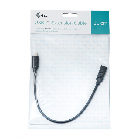 i-Tec - USB extension cable - USB-C (F) to USB-C (M) - 30 cm - 1