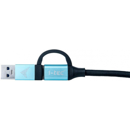 i-Tec - USB cable - USB, USB-C (M) to USB-C (M) - USB 3.1 Gen 2 - 1 m - 4K support, Power Delivery support - 1