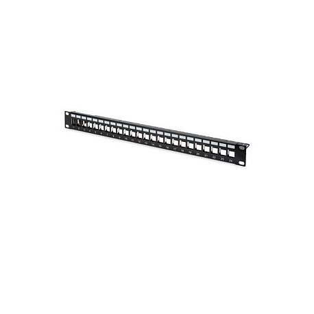 DIGITUS DN-91411 - Patch panel - black - 1U - 19" - 24 ports - 1