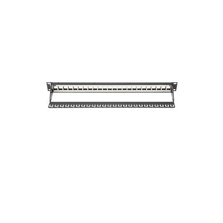 DIGITUS DN-91411 - Patch panel - black - 1U - 19" - 24 ports - 2