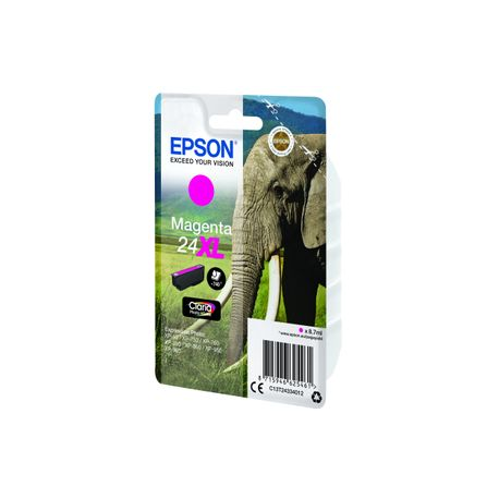 Epson 24XL - 8.7 ml - XL - magenta - original - ink cartridge - for Expression Photo XP-55, 750, 760, 850, 860, 950, 960, 970; Expression Premium XP-750, 850 - 3