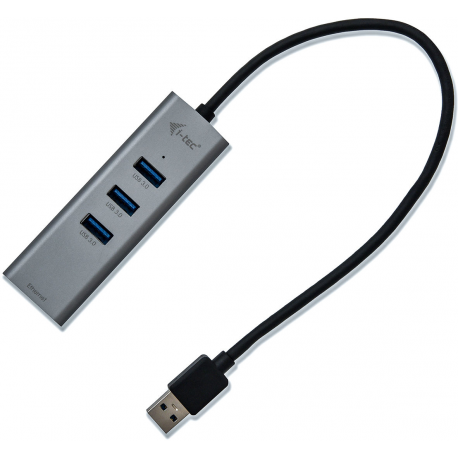 i-Tec USB 3.0 Metal 3-Port - Hub - 3 x SuperSpeed USB 3.0 + 1 x 10 / 100 / 1000 - desktop - 2