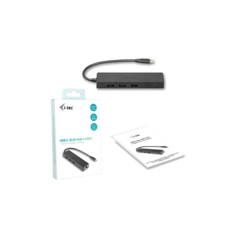 i-Tec USB C Slim 3-port HUB with Gigabit Ethernet adapter - Hub - 3 x SuperSpeed USB 3.0 + 1 x 10 / 100 / 1000 - desktop - 8