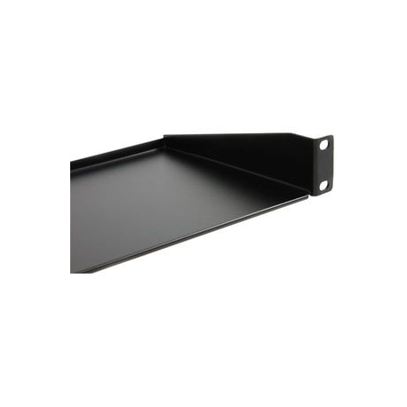 StarTech.com 1U Server Rack Cabinet Shelf, 7in Deep Fixed Cantilever Tray, Rackmount Shelf for 19" AV / Data / Network Equipment Enclosure with Cage Nuts & Screws, 33lbs Weight Capacity - 1U Rack Shelf 7" Deep (CABSHELF1U) - Rack shelf - black - 1U - 19" - for P / N: RK2433BKM, RK2537BKM, RK3236BKF, RK4236BKB, RK4242BK24, RK4242BK30, RKQMCAB12V2 - 2