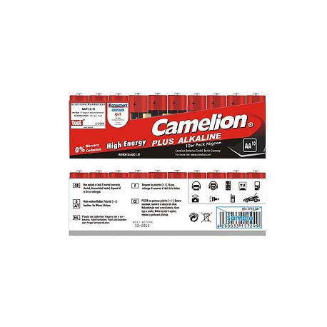 Camelion Plus Alkaline LR06-SP10, AA 24 x 10pcs Shrink Pack Display Box, 2600mAh - 5