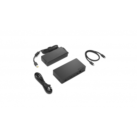 Lenovo Thunderbolt 3 Essential Dock - Port replicator - Thunderbolt 3 - HDMI, DP - GigE - 135 Watt - for ThinkPad L13 Yoga Gen 3; P1 Gen 5; T14s Gen 3; X1 Carbon Gen 10; X1 Nano Gen 2 - 2