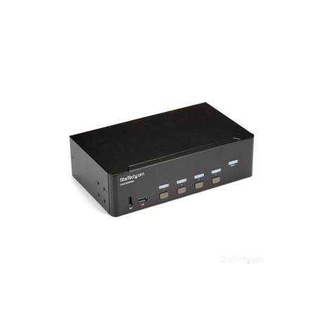 StarTech.com 4-Port Dual Monitor HDMI KVM Switch with Audio & USB 3.0 hub - 4K 30Hz - 4 PC Mac Computer KVM Switch Box for HDMI Display (SV431DHD4KU) - KVM  /  audio  /  USB switch - 4 x KVM  /  audio  /  USB - rack-mountable - 2