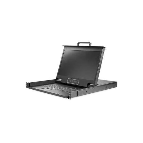 StarTech.com Rackmount KVM Console HD 1080p, Single Port VGA KVM with 17" LCD Monitor for Server Rack, Fully Featured 1U LCD KVM Drawer with Cables & Hardware, USB Support, 50,000 MTBF - 17in. LCD KVM Console (RKCONS17HD) - KVM console with KVM switch - 1 ports - USB - 17.3" - rack-mountable - 1920 x 1080 Full HD (1080p) @ 60 Hz - 300 cd / m² - 800:1 - VGA - black - 1U - 0