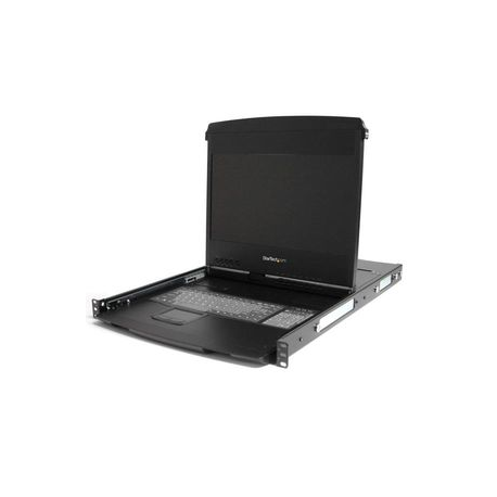 StarTech.com HD 1080p Dual Rail RackMount Widescreen LCD Console - KVM console - PS / 2 - 17.3" - rack-mountable - 1920 x 1080 Full HD (1080p) - 500:1 - 8 ms - VGA - black - 1U - for P / N: 4POSTRACK12U, 4POSTRACK25U, 4POSTRACK42, RK1236BKF, RK2536BKF, RK3236BKF - 9