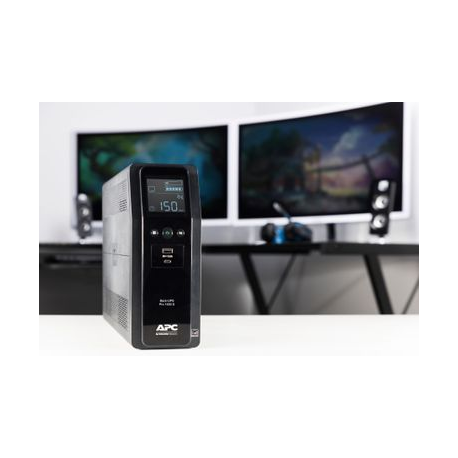 APC Back-UPS Pro BR1600SI - UPS - AC 220-240 V - 960 Watt - 1600 VA - 260 Wh - USB - output connectors: 8 - black - 2