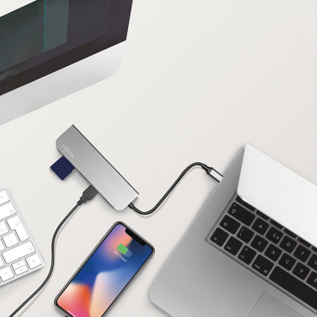LogiLink USB-C Multifunction Hub - Docking station - USB-C 3.2 - HDMI - 4