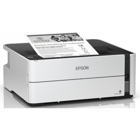 Epson EcoTank ET-M1170 - Printer - B / W - Duplex - ink-jet - refillable - A4 / Legal - 1200 x 2400 dpi - up to 20 ppm - capacity: 250 sheets - USB 2.0, Gigabit LAN, Wi-Fi(n) - white - 1
