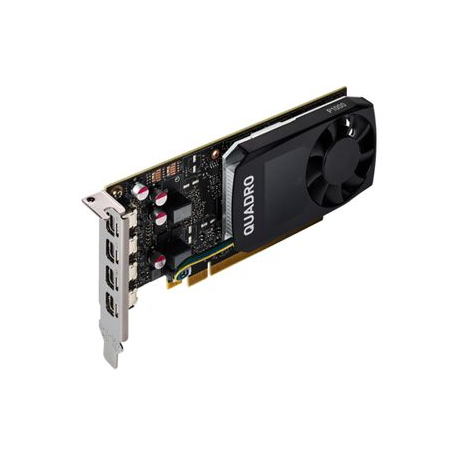 NVIDIA Quadro P1000 - Graphics card - 1 GPUs - Quadro P1000 - 4 GB GDDR5 - PCIe 3.0 x16 - 4 x Mini DisplayPort - for Workstation Z2 G4 (MT, SFF), Z2 G5, Z240 (SFF, tower), Z4 G4, Z440, Z6 G4, Z8 G4; ZCentral 4R Workstation - 3