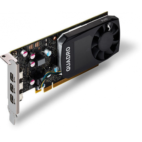 NVIDIA Quadro P400 - Graphics card - Quadro P400 - 2 GB GDDR5 - PCIe 3.0 x16 - 3 x Mini DisplayPort - for Workstation Z2 G4 (MT, SFF), Z2 G5, Z2 G8, Z240 (SFF, tower), Z4 G4, Z440, Z6 G4, Z8 G4; ZCentral 4R Workstation (1350 Watt) - 2