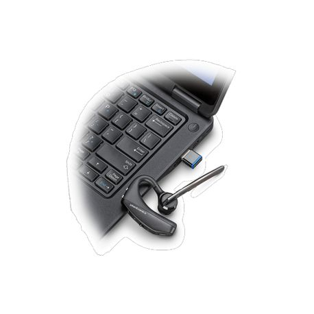 Poly Voyager 5200 UC - Headset - ear-bud - over-the-ear mount - Bluetooth - wireless - Certified for Microsoft Teams - 2