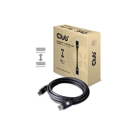 Club 3D - DisplayPort cable - DisplayPort (M) to DisplayPort (M) - DisplayPort 1.4 - 3 m - 8K support - 0