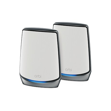 NETGEAR Orbi WiFi System RBK852 - Wi-Fi system (router, extender) - up to 350 sq.m - mesh - GigE, 2.5 GigE - 802.11a / b / g / n / ac, 802.11a / b / g / n / ac / ax - Tri-Band - 1