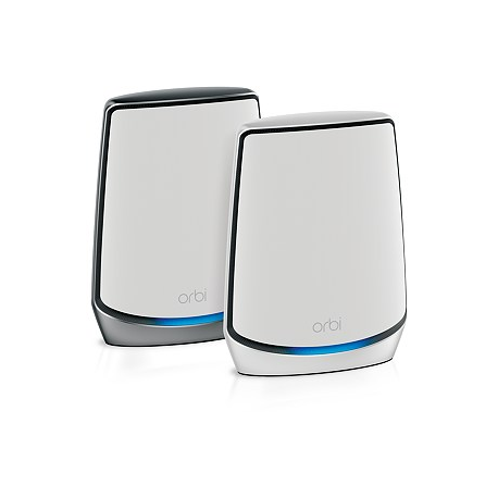 NETGEAR Orbi WiFi System RBK852 - Wi-Fi system (router, extender) - up to 350 sq.m - mesh - GigE, 2.5 GigE - 802.11a / b / g / n / ac, 802.11a / b / g / n / ac / ax - Tri-Band - 2