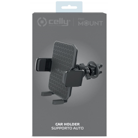 Celly Mount Vent Plus - Car holder for mobile phone - up to 6.5" - black - 4