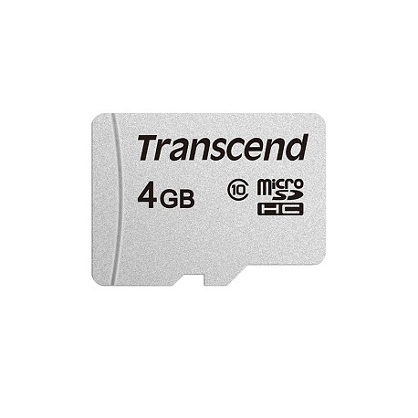 Transcend 300S - Flash memory card - 4 GB - Class 10 - microSDHC - 3