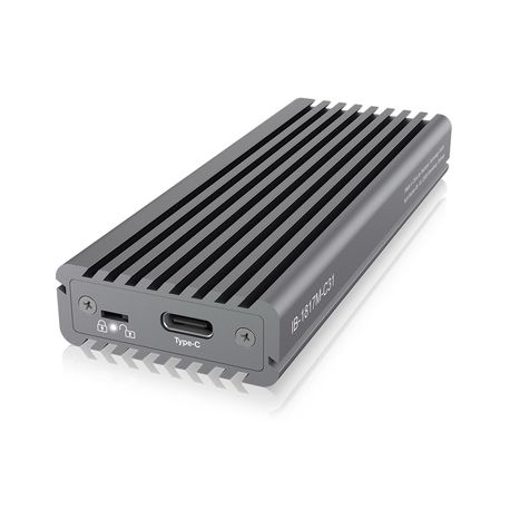 RaidSonic ICY BOX IB-1817M-C31 - Storage enclosure with data indicator - M.2 - NVMe - USB 3.1 (Gen 2) - 1