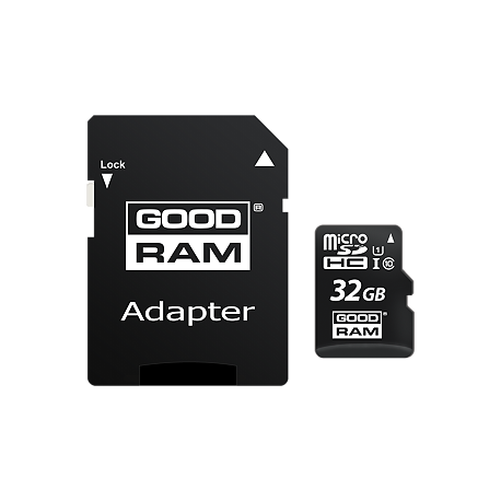 GOODRAM M1AA - Flash memory card (SD adapter included) - 32 GB - UHS-I / Class10 - microSDHC UHS-I - 1