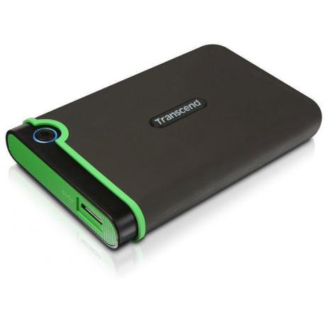 Transcend StoreJet 25M3 - Hard drive - 1 TB - external (portable) - 2.5" - USB 3.1 Gen 1 - 256-bit AES - iron grey - 2