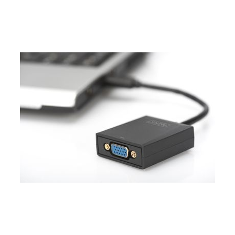 DIGITUS USB 3.0 to VGA Adapter - External video adapter - USB 3.0 - VGA - black - 1