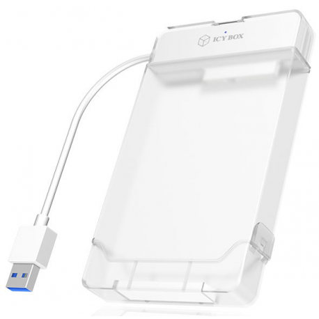 RaidSonic ICY BOX IB-AC703-U3 - Storage enclosure with data indicator, power indicator, EasySwap Mechanism - 2.5" - SATA 6Gb / s - USB 3.0 - white - 2