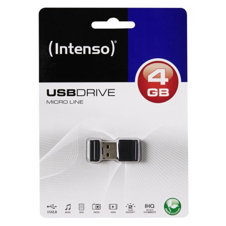 Intenso - USB flash drive - 4 GB - USB 2.0 - black - 1