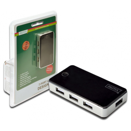 DIGITUS DA-70222 - Hub - 7 x USB 2.0 - desktop - 2
