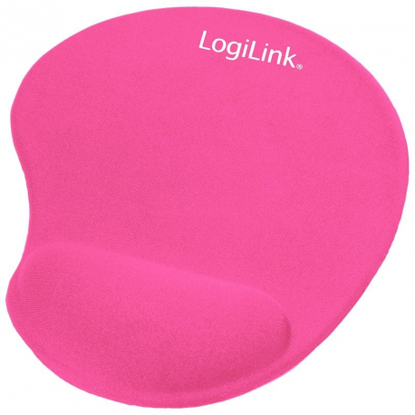 LogiLink GEL Mouse Pad with Wrist Rest Support - Mouse pad with wrist pillow - pink - 3