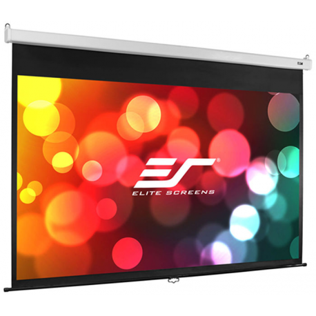 Elite Screens M106XWH Manual Pull-down Projection Screen / 106" Diagonal/ 16:9/ 132,1x234,7cm/ White Housing - 0