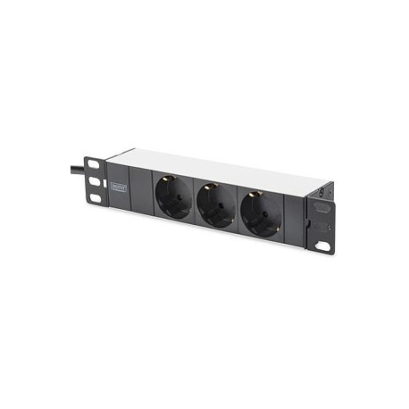 DIGITUS Professional DN-95411 - Power distribution strip (rack-mountable) - AC 250 V - 4 kW - output connectors: 3 - 6