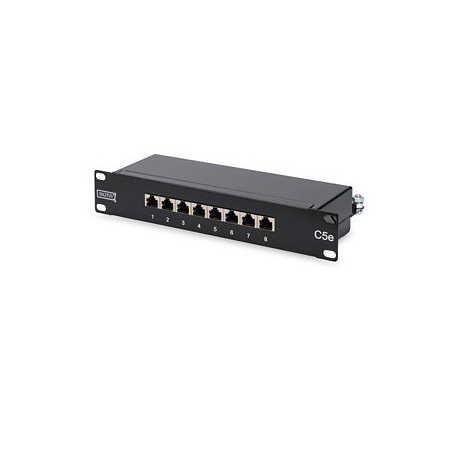 DIGITUS - Patch panel - CAT 5e - STP - RJ-45 X 8 - 1U - 10" - 3