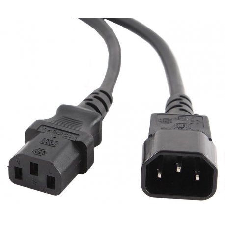 Gembird PC-189 - Power extension cable - 3-pole (F) to 3-pole (M) - AC 250 V - 1.8 m - Europe - 2
