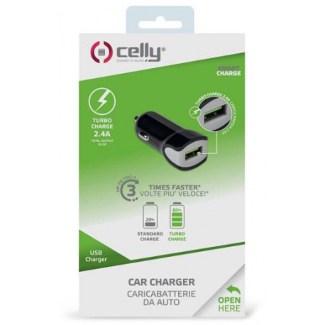 Celly CCUSBTURBO - Car power adapter - 2.4 A (USB) - 2