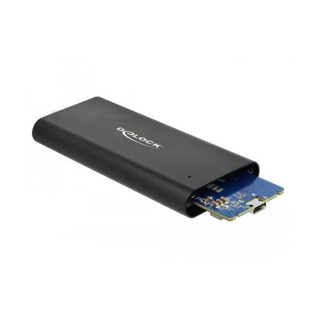 Delock - Storage enclosure - M.2 - M.2 NVMe Card - USB 3.1 (Gen 2) - black - 0