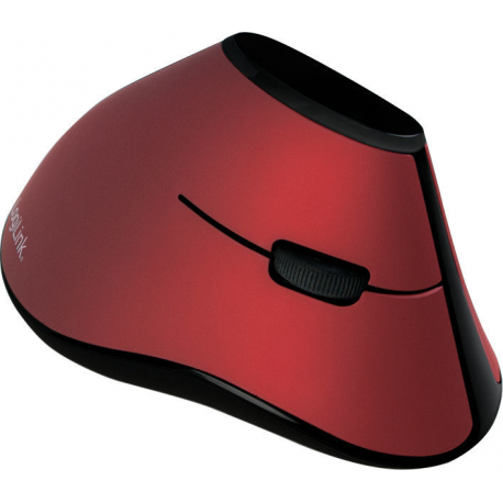 LogiLink Ergonomic Vertical - Vertical mouse - ergonomic - optical - 5 buttons - wireless - 2.4 GHz - USB wireless receiver - red - 1