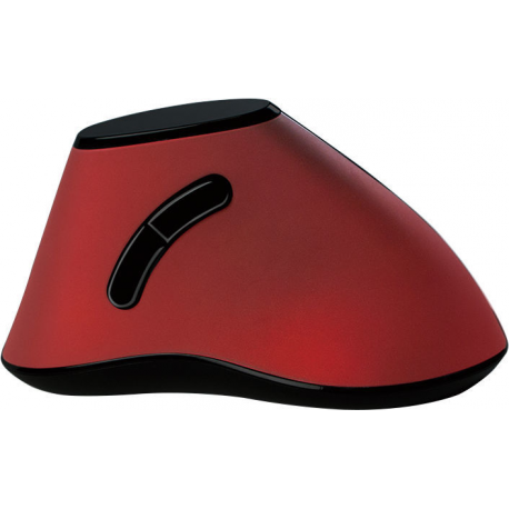 LogiLink Ergonomic Vertical - Vertical mouse - ergonomic - optical - 5 buttons - wireless - 2.4 GHz - USB wireless receiver - red - 3