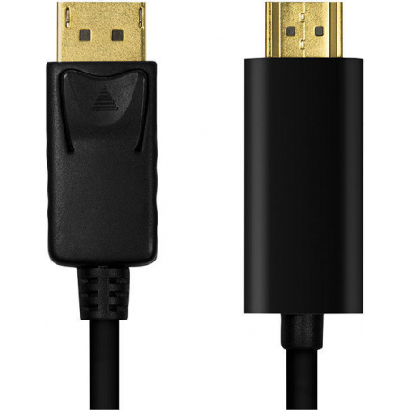 LogiLink - Adapter cable - DisplayPort male to HDMI male - 1 m - black - 4K support - 1
