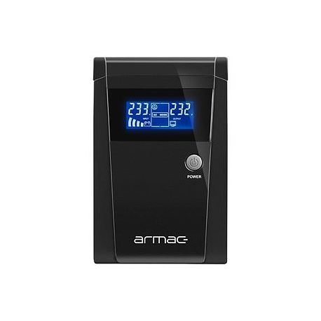 Armac Office O/1000E/LCD - UPS - AC 145 - 290 V - 650 Watt - 1000 VA 7 Ah 7 Ah - USB - output connectors: 3 - 3