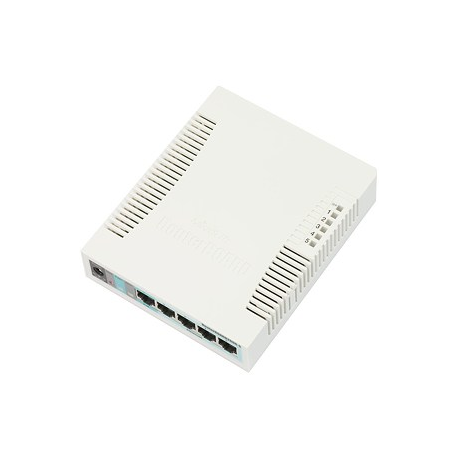 MikroTik RB260GS - Switch - Managed - 1 x 10/100/1000 (PoE) + 4 x 10/100/1000 + 1 x SFP - desktop - 1