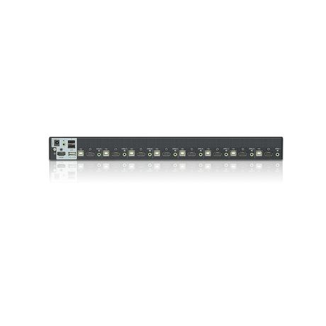 ATEN CS1798 - KVM  /  audio  /  USB switch - 8 x KVM  /  audio  /  USB - 1 local user - desktop, rack-mountable - 1