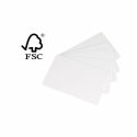 Evolis - Wood fibre - 30 mil - blank white - CR-80 Card (85.6 x 54 mm) 100 card(s) box - cards (pack of 5) - for Edikio Flex; Evolis Primacy, Zenius